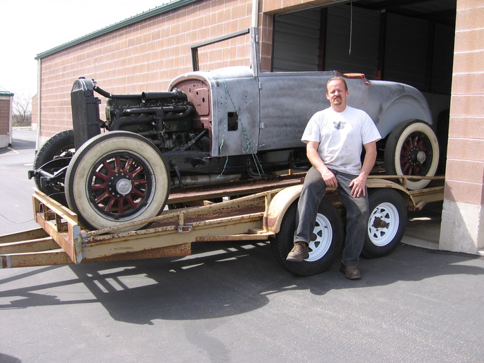 Posing with 1929 Roadster